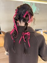 ローレン(LOREN)&nbsp;透明感髪質改善ベージュダブルカラーミルクティーグレージュ