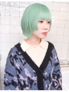 フウ(fuh) mint green/ミント/グリーン/ハイトーンカラー/ブリーチカラー