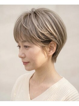 カミコーゼット グレイ(kamiko-Z Gray)の写真/【山形屋徒歩1分】大人女性が満足できる白髪染め◎白髪を目立ちにくくデザインするカラーもご相談下さい♪