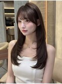 韓国風レイヤーカット/ミディアムレイヤー/ハッシュカット/銀座
