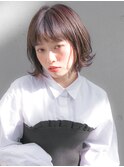 切りっぱなしボブで外ハネショート☆relian青山