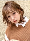 似合わせカットアプリコットオレンジウェーブミディアム_8249