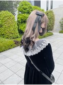 ハイトーンカラーとインナーブラック/ヘアアレンジ