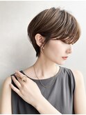 大人可愛い20代30代40代50代小顔ショートボブ丸みショートくびれ