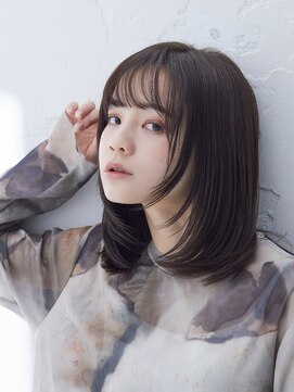 ラフィスヘアーチル 松山大街道(La fith hair chill) 【La fith】暗髪カラー×切りっぱなしボブ