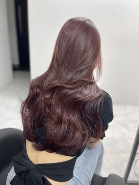 アクション 心斎橋店(ACTION) 色気レイヤーカット/ツヤ感チェリーピンク