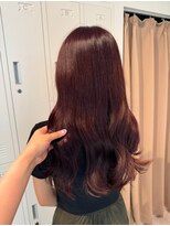 ウルカ 北浦和西口店(ulQua)&nbsp;ツヤ感ブリーチなしワインレッド