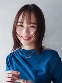 ウェーブミディアムメルティカラー似合わせカット_F0577