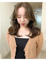 ニコフクオカヘアーメイク(NIKO Fukuoka Hair Make)&nbsp;【NIKO】ブリーチなしダブルカラー.オリーブベージュ.レイヤー