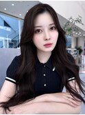 韓国アイドル風似合わせカットロングウェーブレイヤー