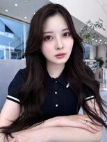 ミンクス渋谷スマートサロン(MINX shibuya smart salon)&nbsp;韓国アイドル風似合わせカットロングウェーブレイヤー