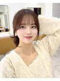 結んでも可愛い顔周り/小顔似合わせシースルーバング