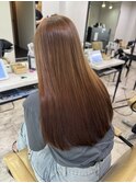 ミルクティーベージュくびれヘア夏ケアブリーチレイヤー所沢韓国