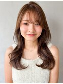 モテ髪前髪外ハネボブエアリーカールアプリコットオレンジ