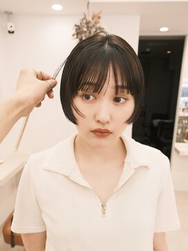 ガーデンヨコハマ(GARDEN YOKOHAMA) ショート ショートボブ ハイライトカラー 縮毛矯正 夏