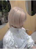 ホワイトベージュ/ハイトーン/ショート/渋谷ベージュ専門店/