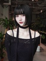 アルバム 銀座(ALBUM GINZA)&nbsp;ボブ黒髪前髪カット小顔韓国ヘア_F31153