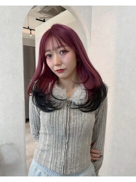 ジーナ  札幌大通(Zina) デザインカラー＊パープルガーネット/ブラック＊Zina札幌大通