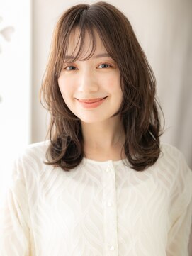 カバーヘアアンドスパ ブリス 浦和(COVER HAIR&SPA bliss) オリーブベージュ小顔ロングウルフカットくびれミディ30代40代X