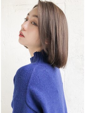 ルティア(Lutia) かきあげバング アッシュカラー 秋カラー！