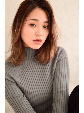 ケアシンサイバシ(CARE shinsaibashi) レイヤーミディ×ハイライトグラデーション