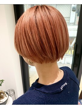 テトテヘアー(tetote hair) ショート×ピンクオレンジ