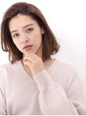 ゆる巻きミディスタイル