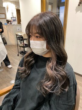 リルー(LiLou) エッジの効いた甘辛イヤリングカラー☆滋賀　彦根　美容室
