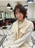 大人ガーリーな軽やかボブ♪ チョコレートカラー 