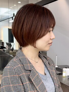 ロンドシエル 横浜(Lond ciel) 暖色ハイトーン×ショートボブ【横浜モード】