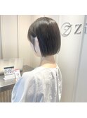オリーブベージュ×ボブ［Zina流山おおたかの森］