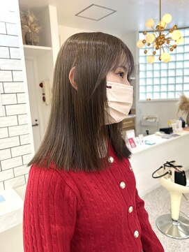 ロマーリ(LOMARLIE) ブリーチしないダブルカラー×オリーブグレージュ