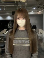 ウィリートーキョー 渋谷(WELLY TOKYO)&nbsp;【相塲星音ちゃん】オリーブベージュ ブリーチ無しダブルカラー