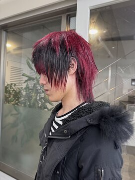 レコ 渋谷(LECO) メンズカットレイヤーカットシャギーカットブロックカラー