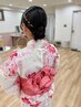 【淀川花火10/18限定】12:00までの浴衣ヘアセット＋浴衣着付け