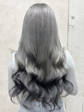 ルノン(LUNON) ホワイトグレージュミニウルフチェリーブラウンデジタルパーマ