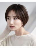 表参道白髪ぼかしウルフショートカットベージュアッシュ30代40代