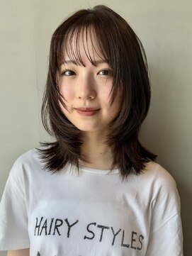 リンネテラス(Lin'ne terrace) くびれミディアムレイヤー×顔周りカット/シャギー/20代30代40代