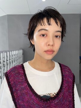 ホネン(honen) 刈り上げボブショートボブマロンベージュアプリコットオレンジ