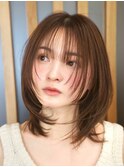 髪質改善トリートメントミルクティーベージュカラーくびれヘア