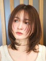 ノイカーム(noi Calm) 髪質改善トリートメントミルクティーベージュカラーくびれヘア