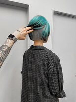 ヴァーディ オモテサンドウ(Vardy omotesando)&nbsp;design/インナーカラー デザインカラー 裾カラー 水色