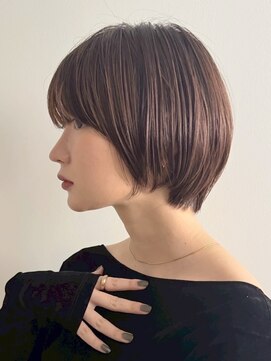 ソワネ 表参道(soigne) 表参道白髪ぼかしウルフショートボブベージュアッシュグレージュ