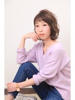 アマネク(AMANEQ by THISCOVER.)&nbsp;透け感ベージュ×切りっぱなしボブ