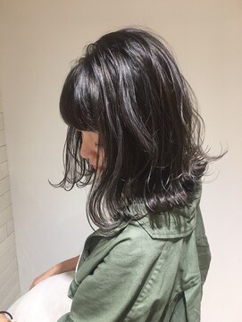 エイト 溝の口店(EIGHT) EIGHT溝の口】お客様スタイル_デザインカラー切りっぱなしボブ