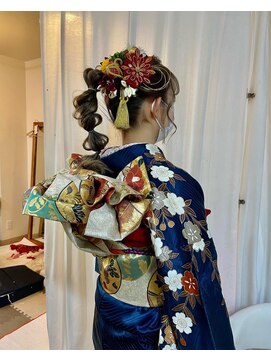 ロカット サロン(Roquat Salon) 成人式着付けとロングポニーアレンジ【ヘアセット/立川/立川南】