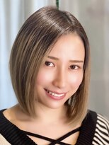 ツムグ 代官山店(TUMUGU) 小顔大人ボブ前下がりグラデーションカラーグレージュカラー