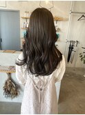 20代30代40代艶感ふんわりオリーブブラウンこなれロング