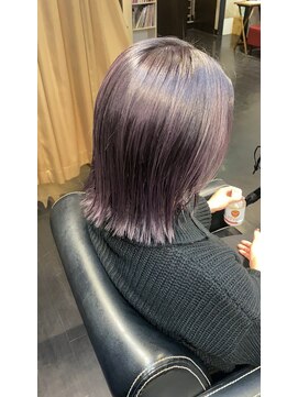 ヘア フラッグ 西葛西店(hair flag) 【ブリーチカラー】ラベンダーグレー