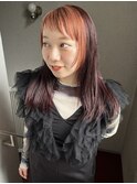 〈atsuno〉カシスレッドと前髪オレンジ